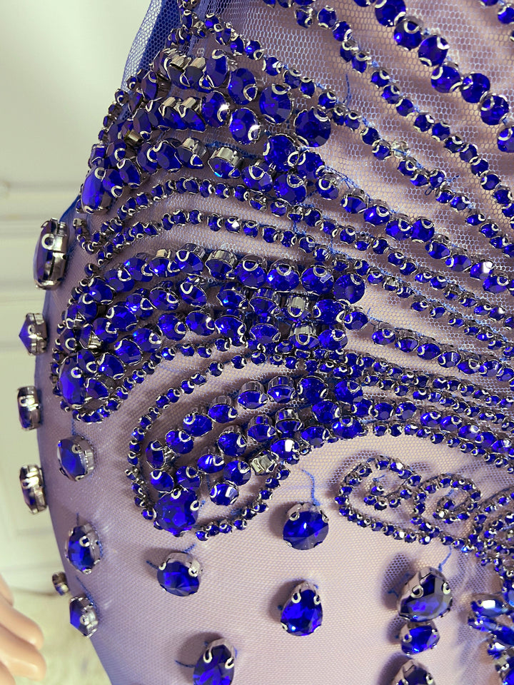 Blue Seam Drill Dress