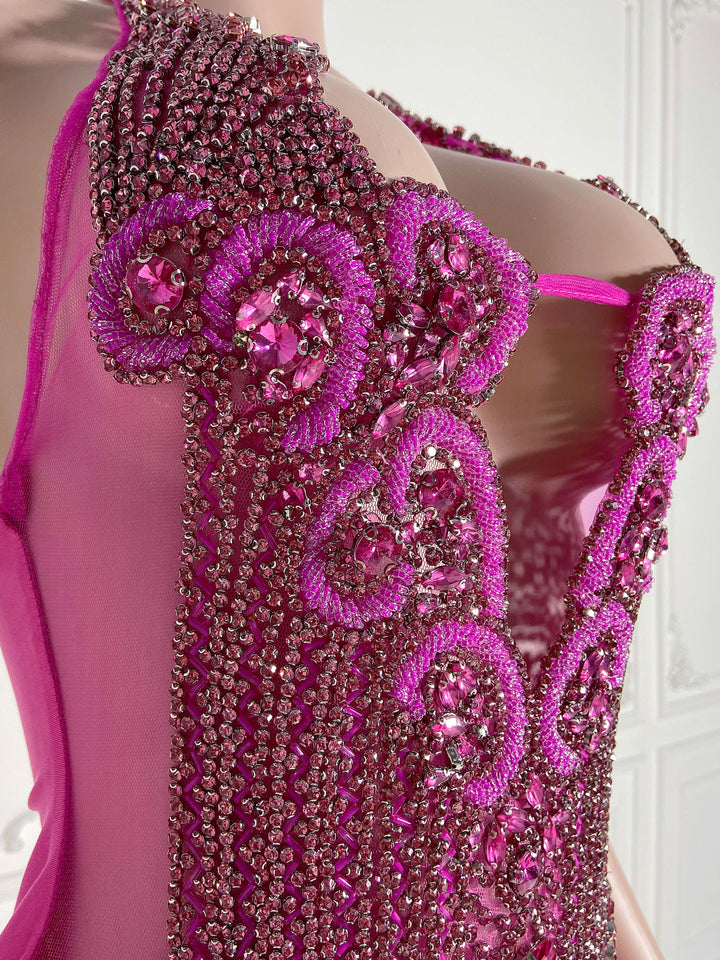 Rose-Red Alluring Dress