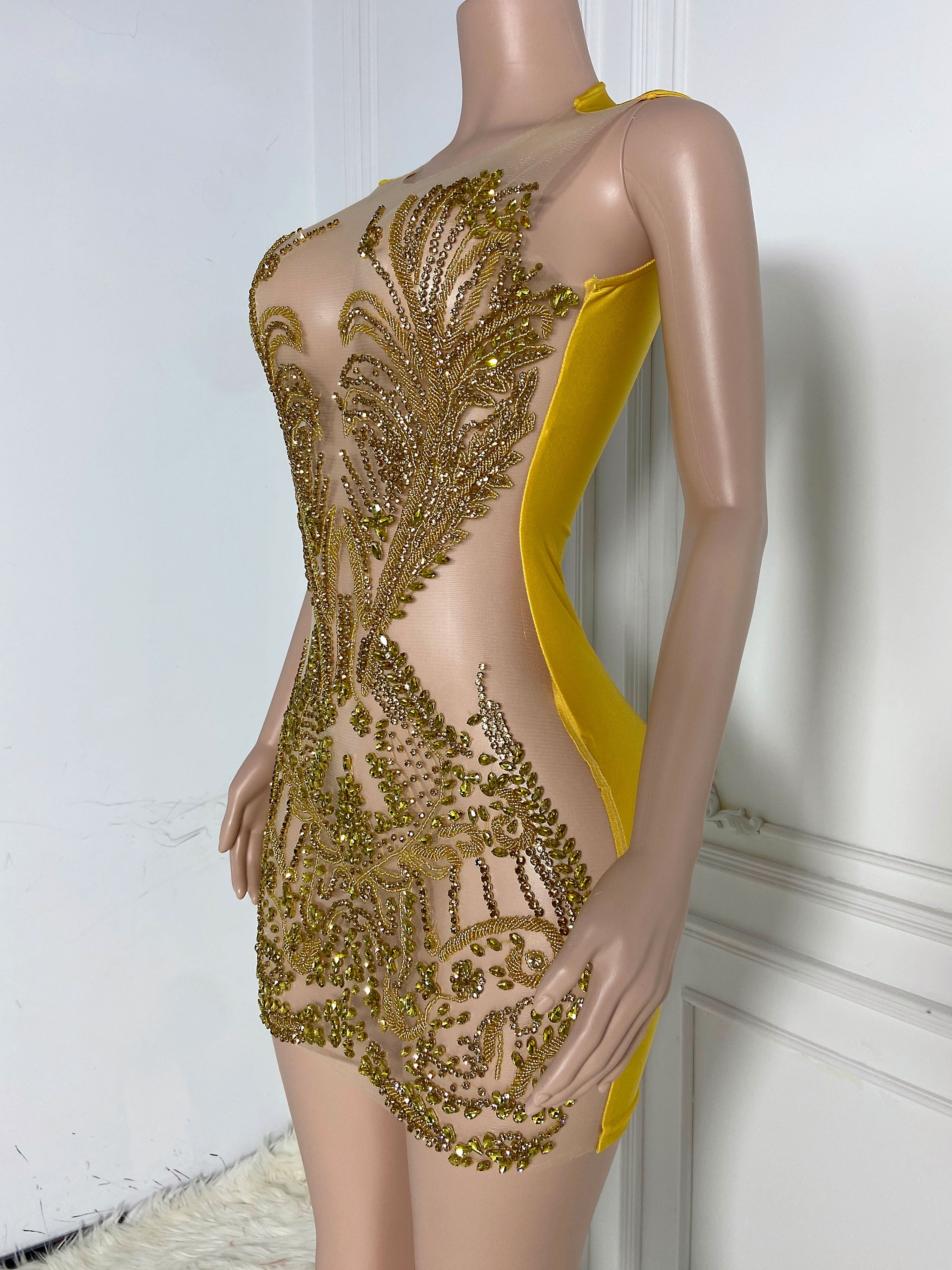 Golden Elegance Dress