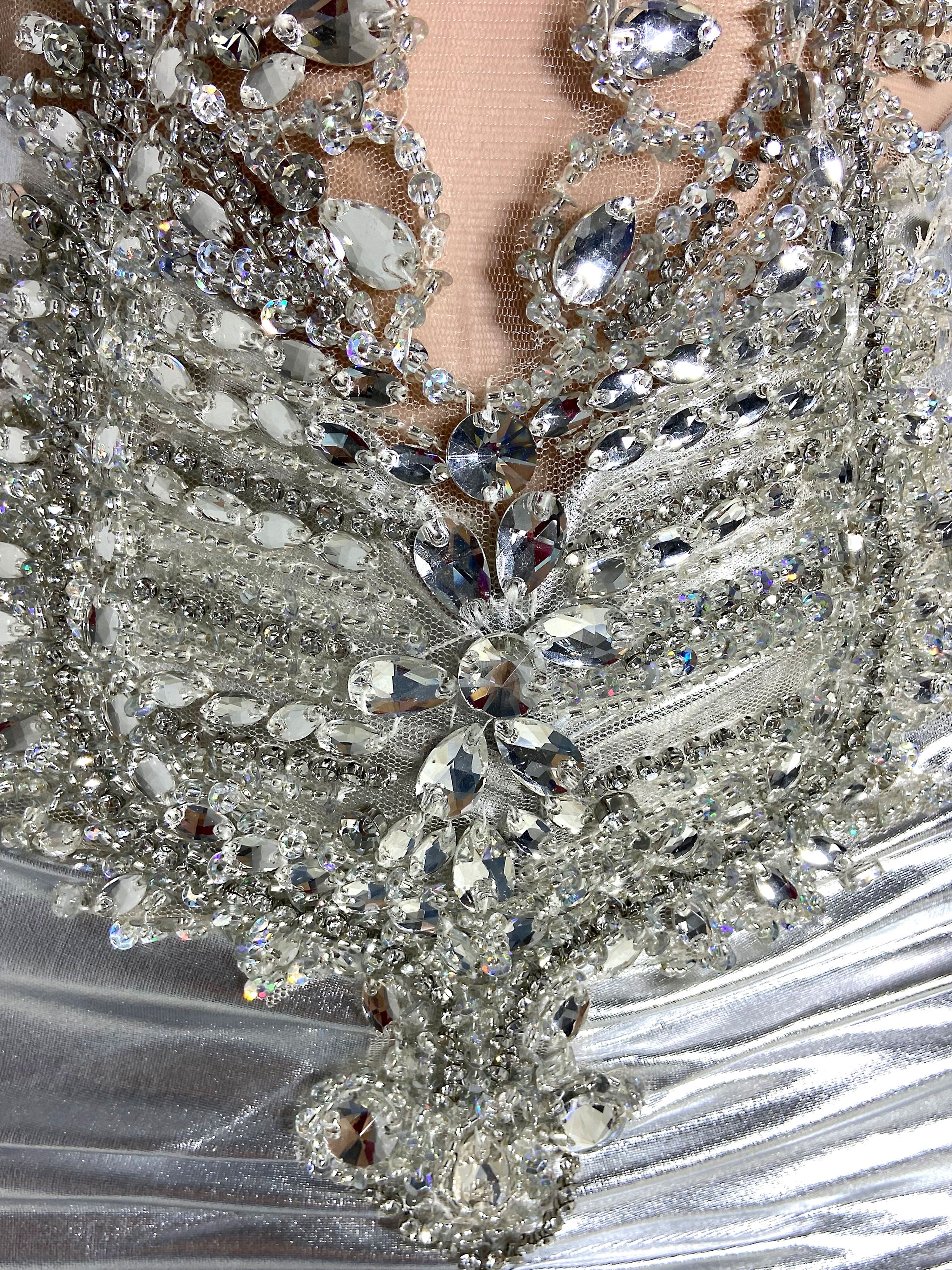 Silver Sparkle All-In-One Dress