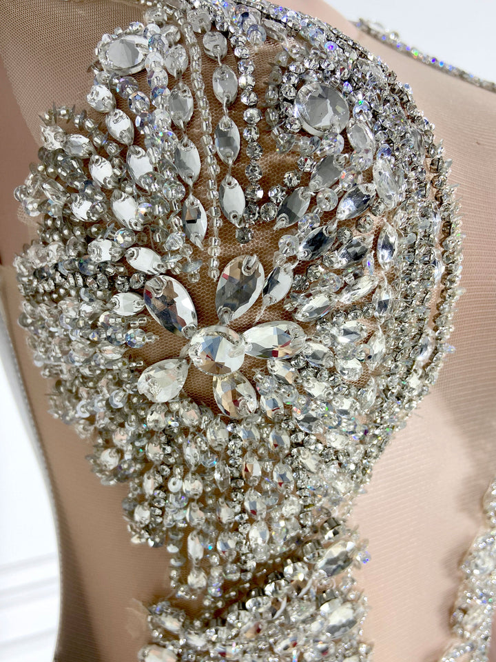 Silver Sparkle All-In-One Dress