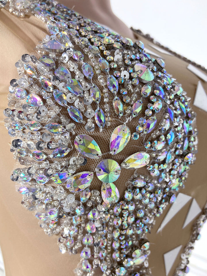 Silver Glitter Stone Dress