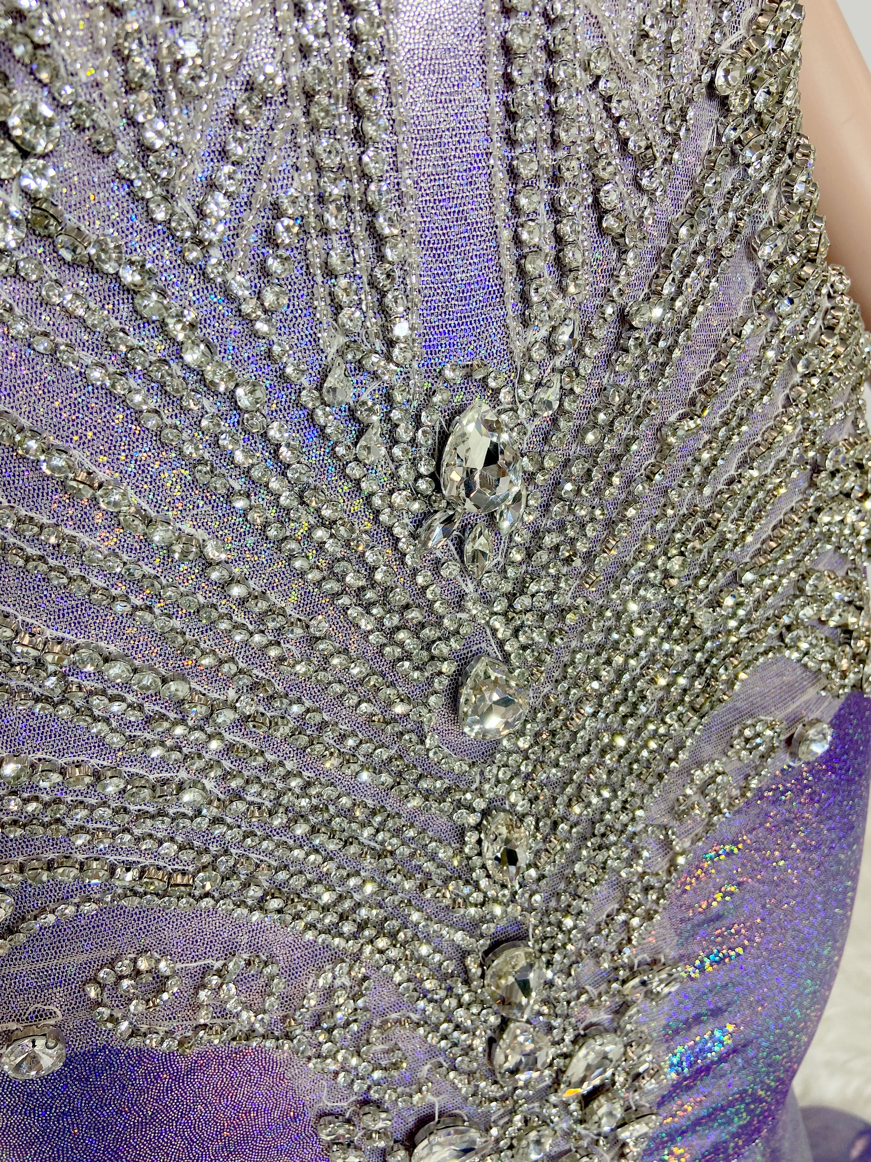 Silver Glittering Maxi Gown