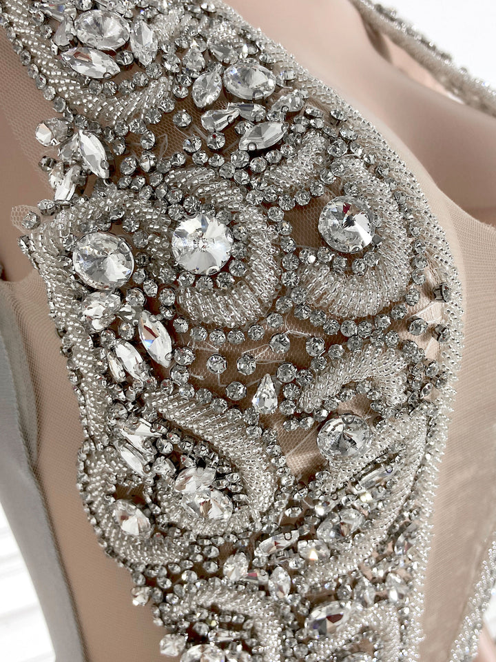 Silver V-Neck Sheer Allure