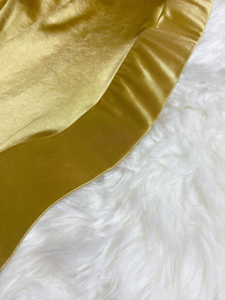 Golden V Neck Elegance Gown