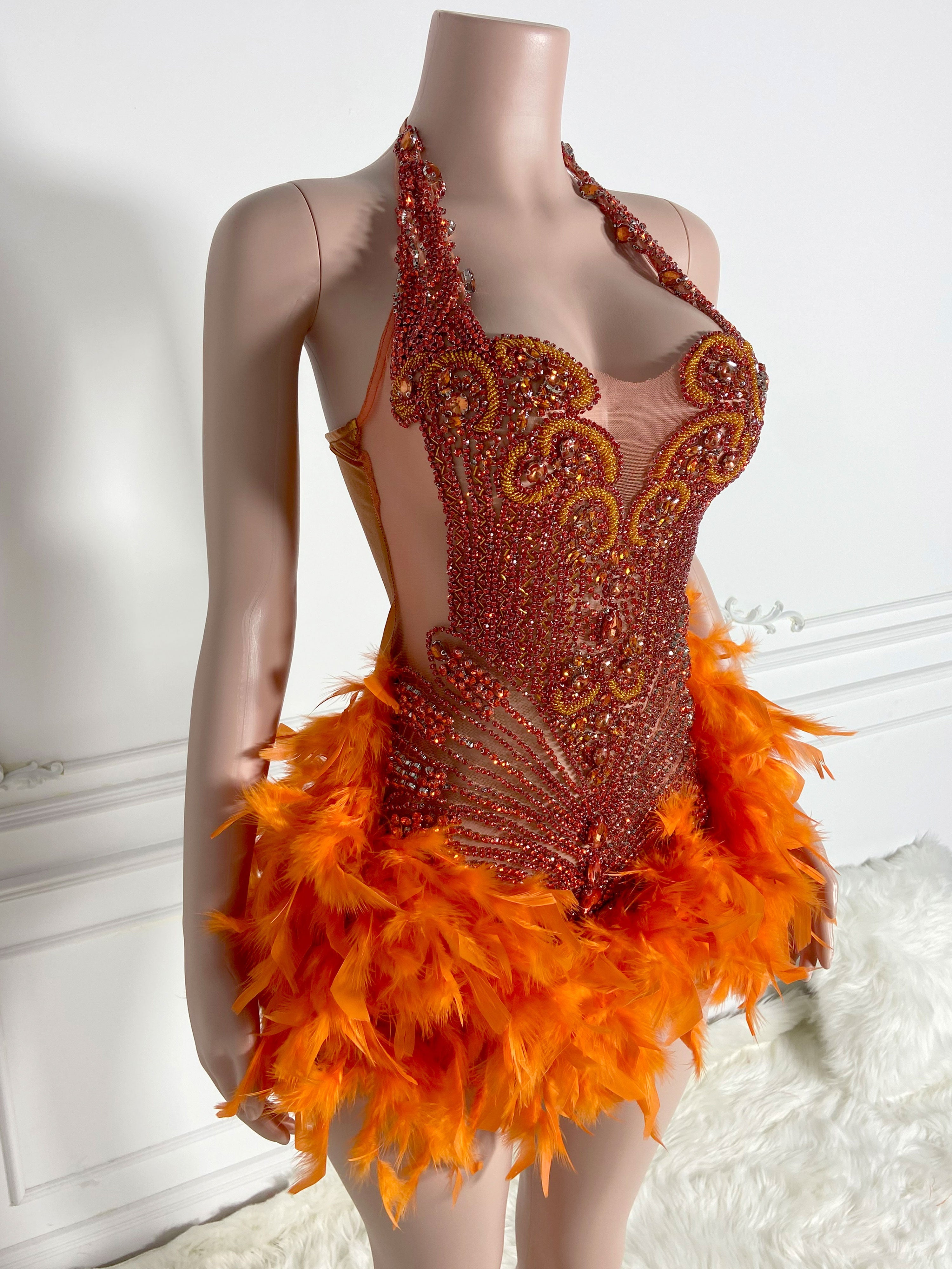 Fiery Orange Dress