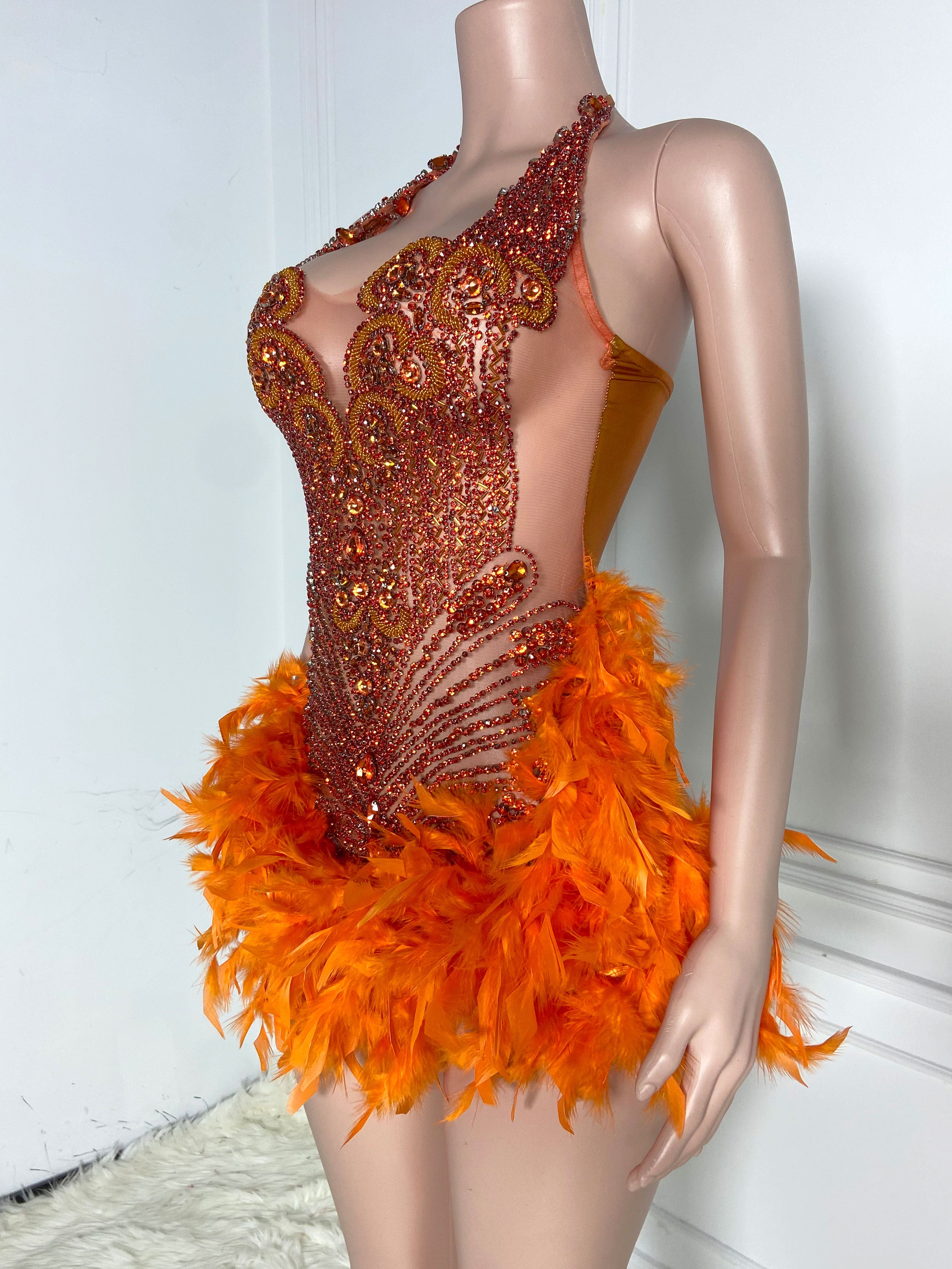 Fiery Orange Dress