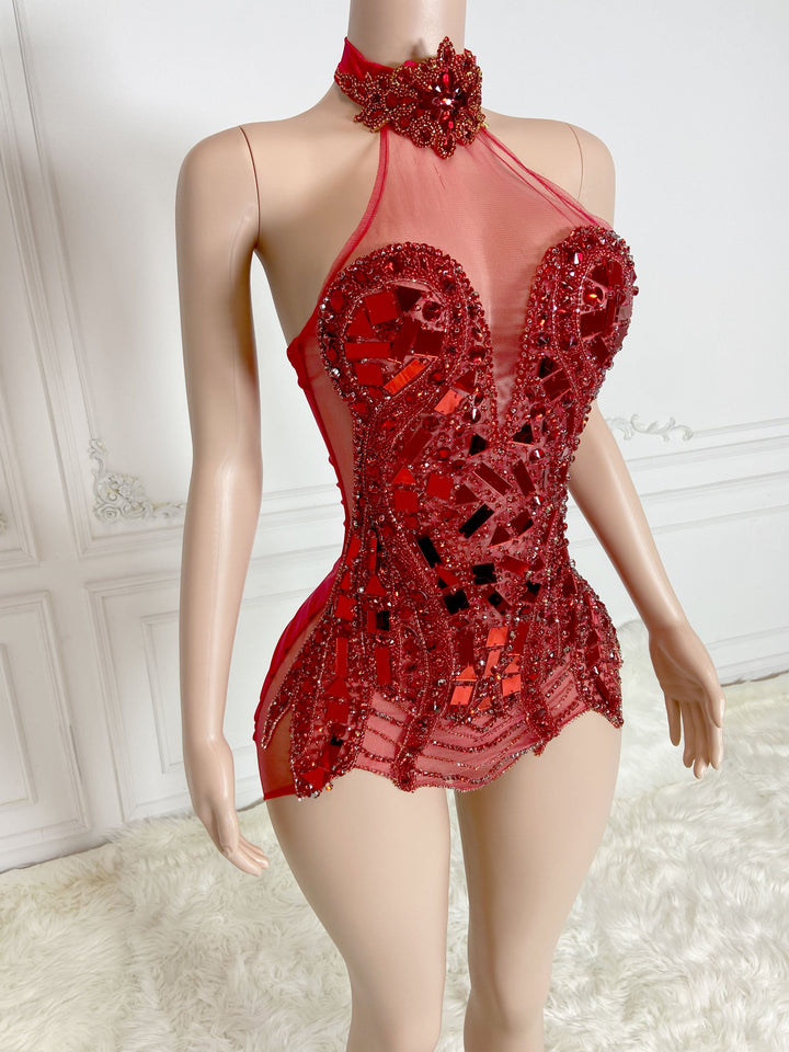 Crimson Elegance Dress