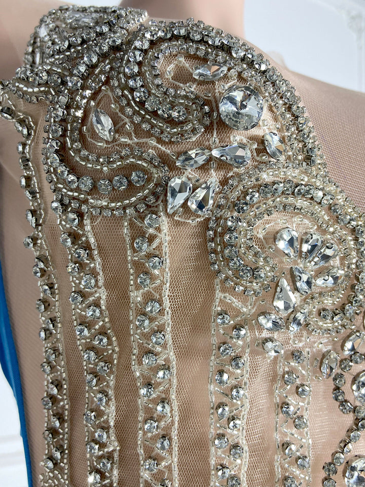 Blue Elegance Mini Dress