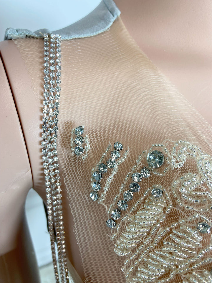 Silver Sparkle Chain Sleeveless Dress