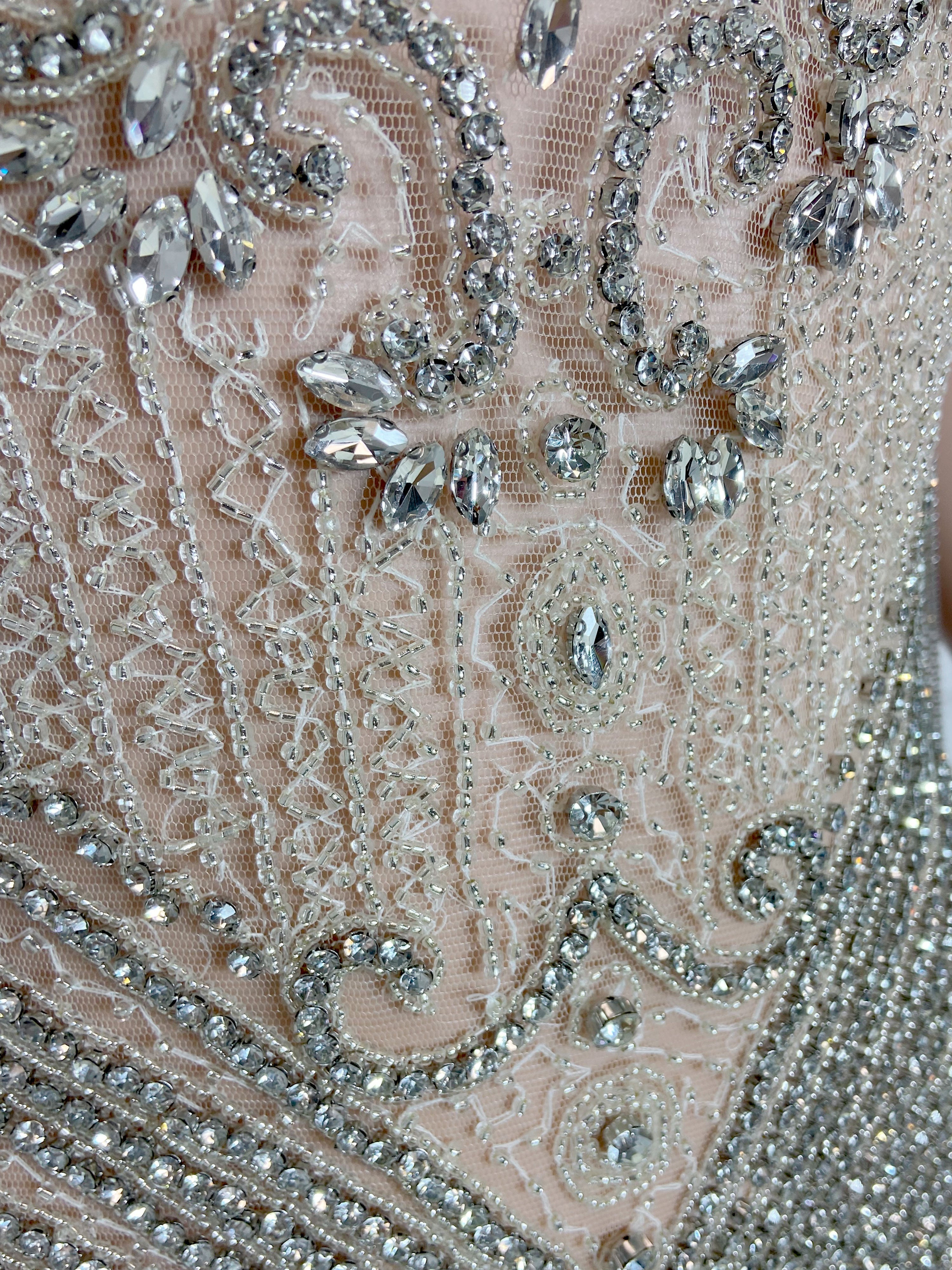 Silver Sparkle Chain Sleeveless Dress