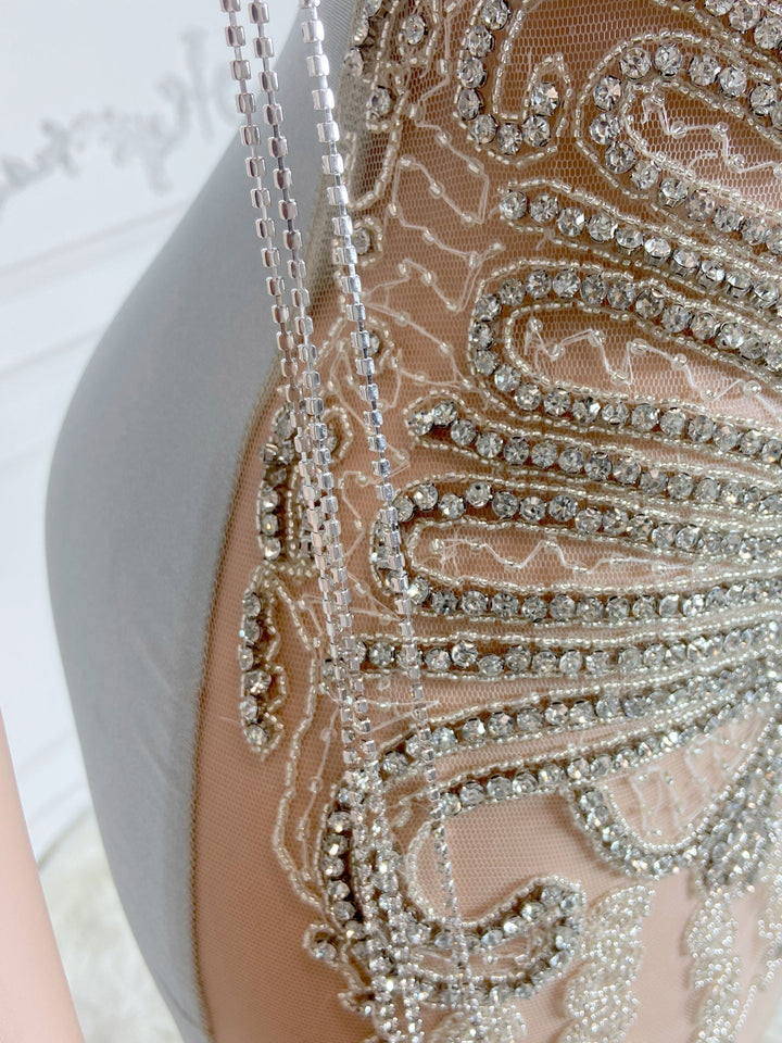 Silver Sparkle Chain Sleeveless Dress