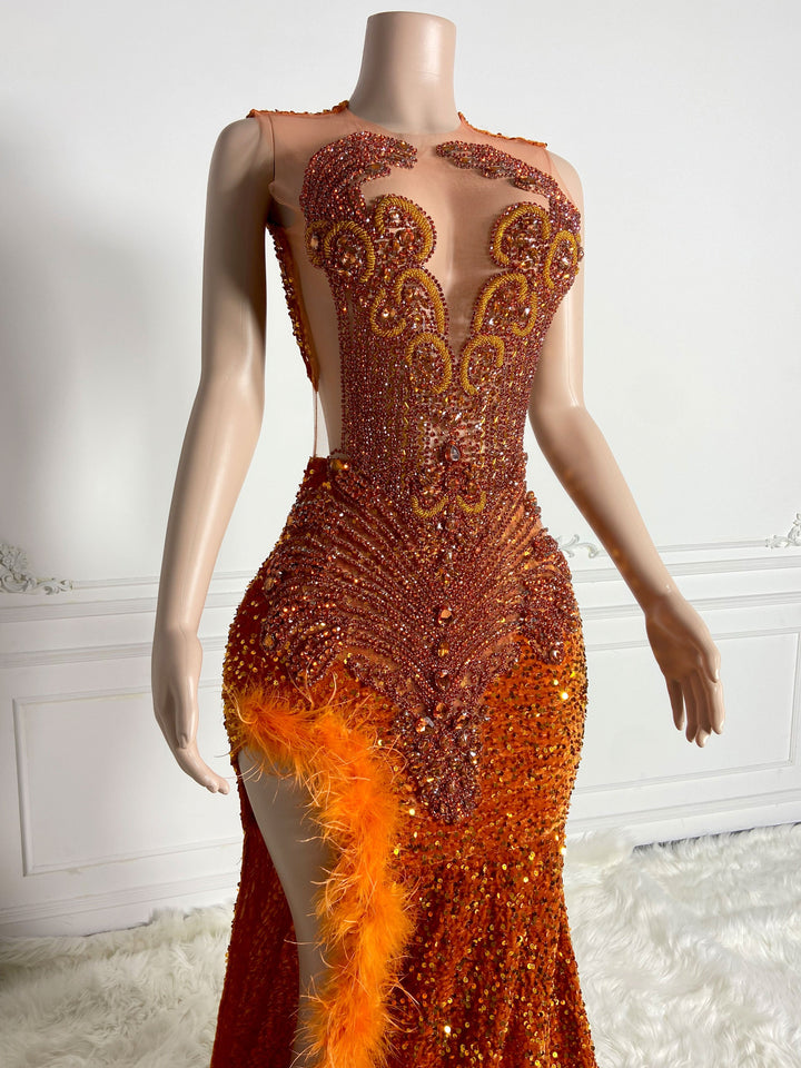 orange velvet maxi dress Burnt Orange, Velvet Bridesmaid Dresses