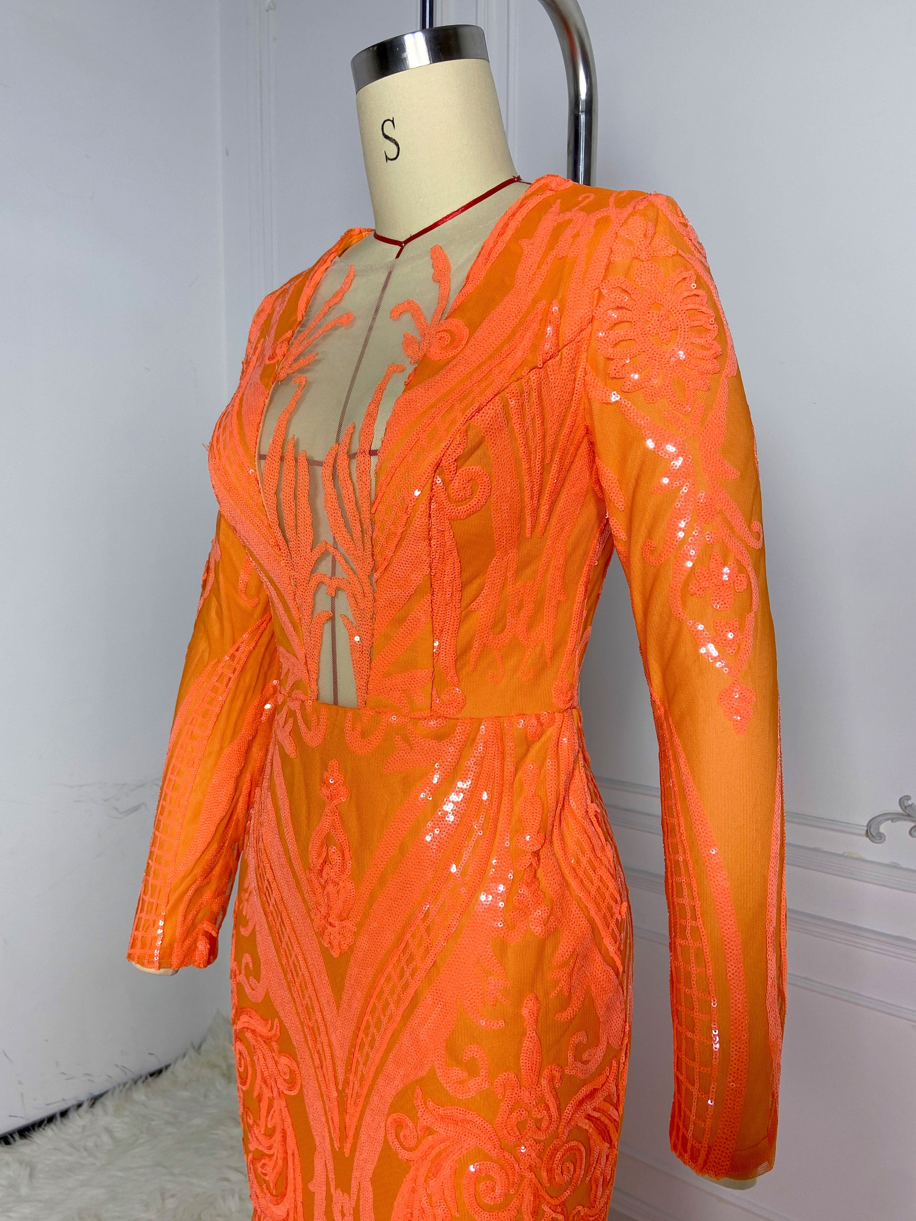 Orange Maxi Glamour Gowns