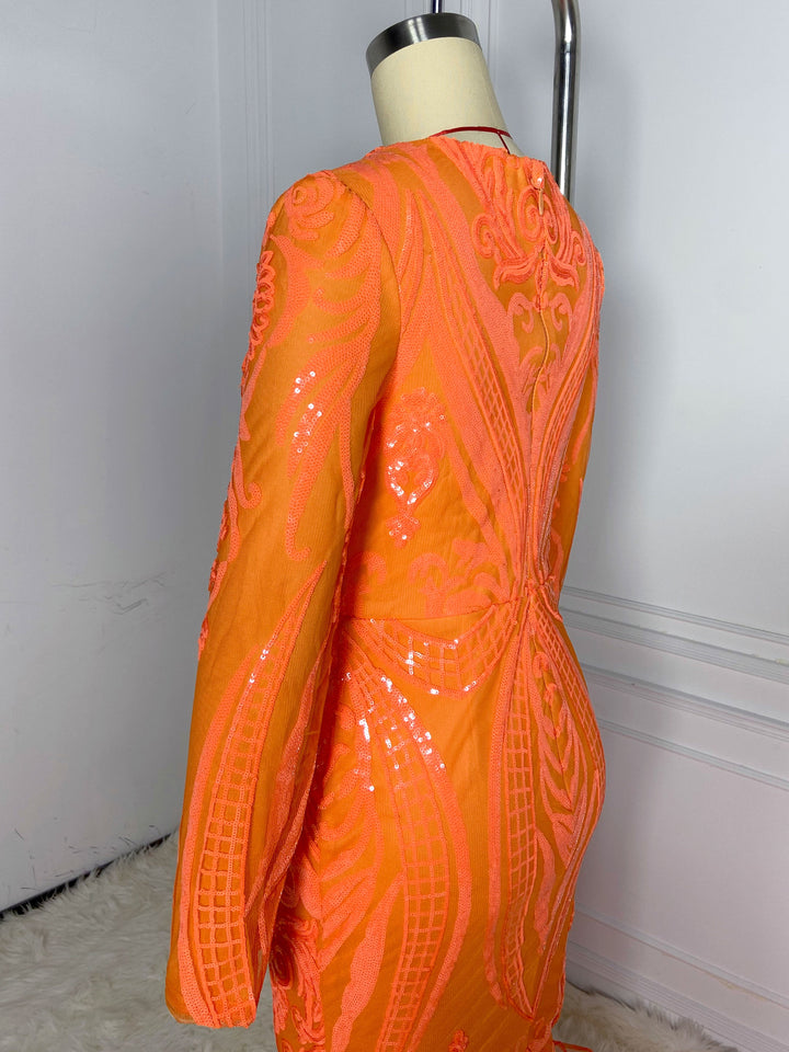 Orange Maxi Glamour Gowns