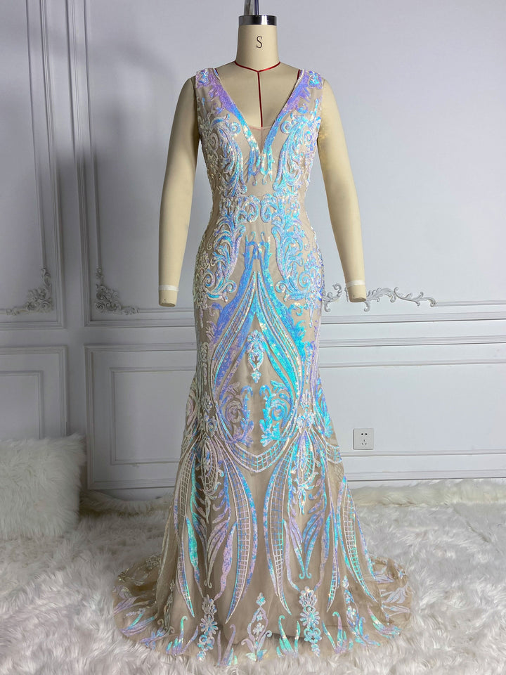 White Unleashed Sleeveless Gowns