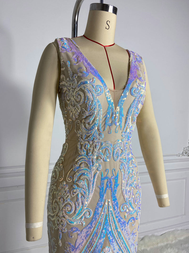 White Unleashed Sleeveless Gowns