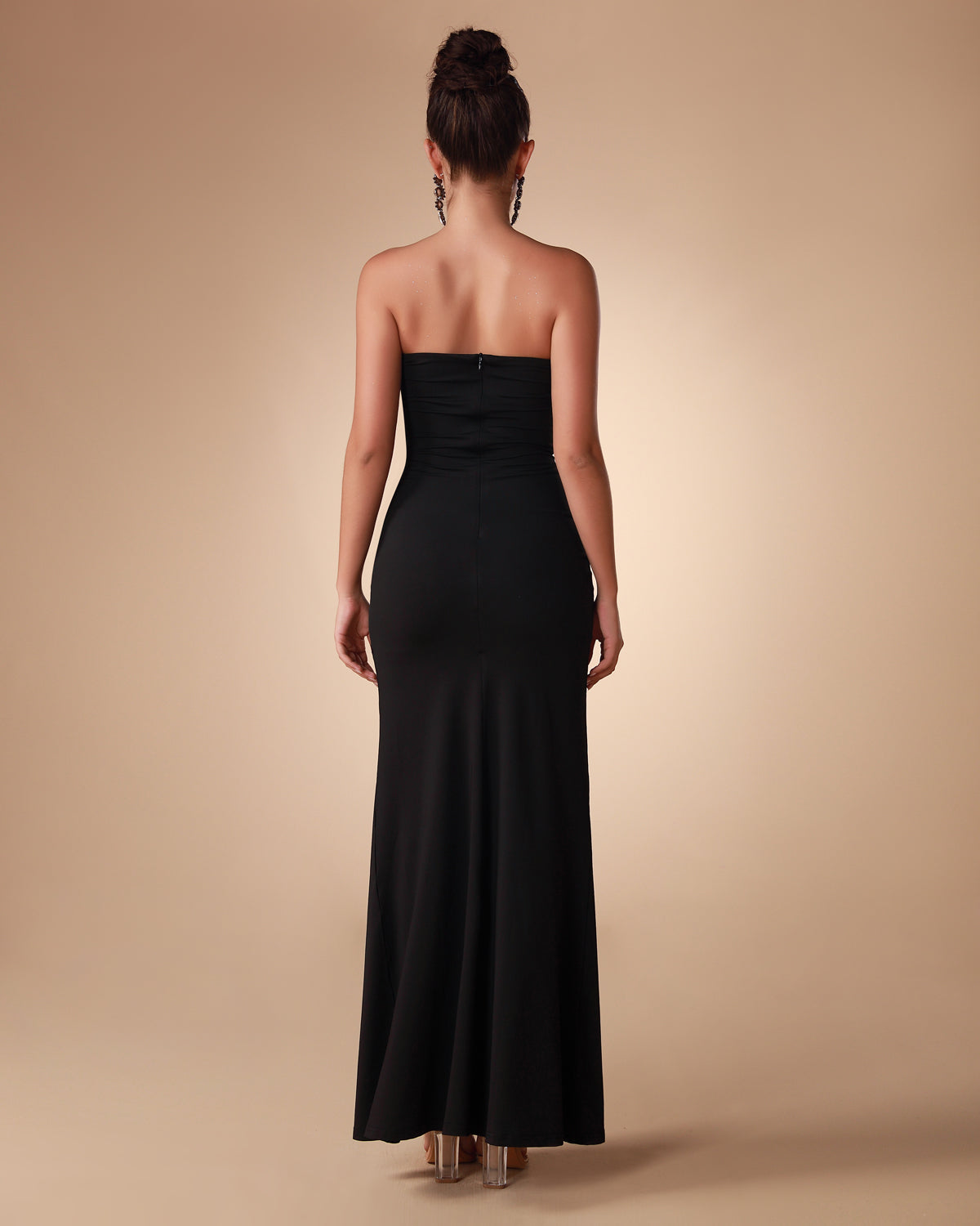 Strapless Skintight Cutout Gown