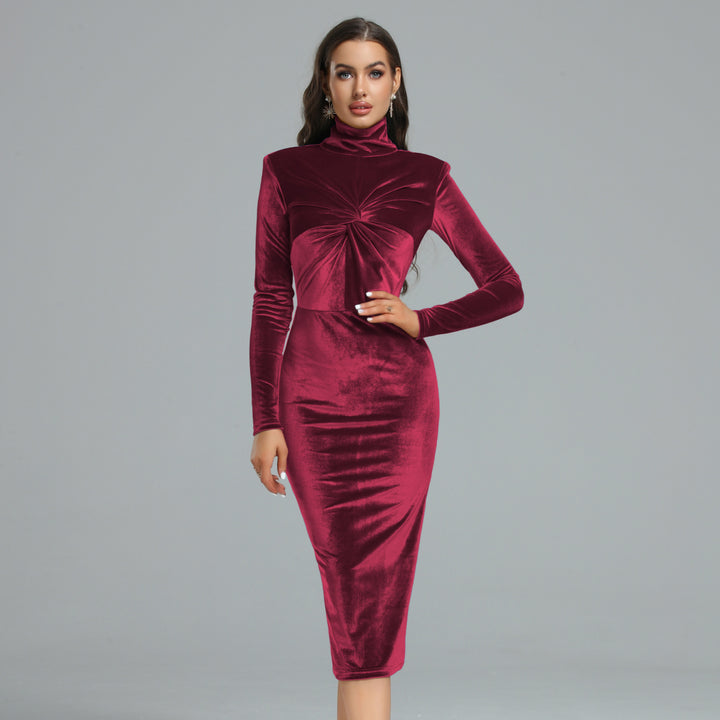 velvet bodycon dress midi Scoop Women's and Women's Plus Stretch Velvet Bodycon Midi Dress, Sizes XS-4X