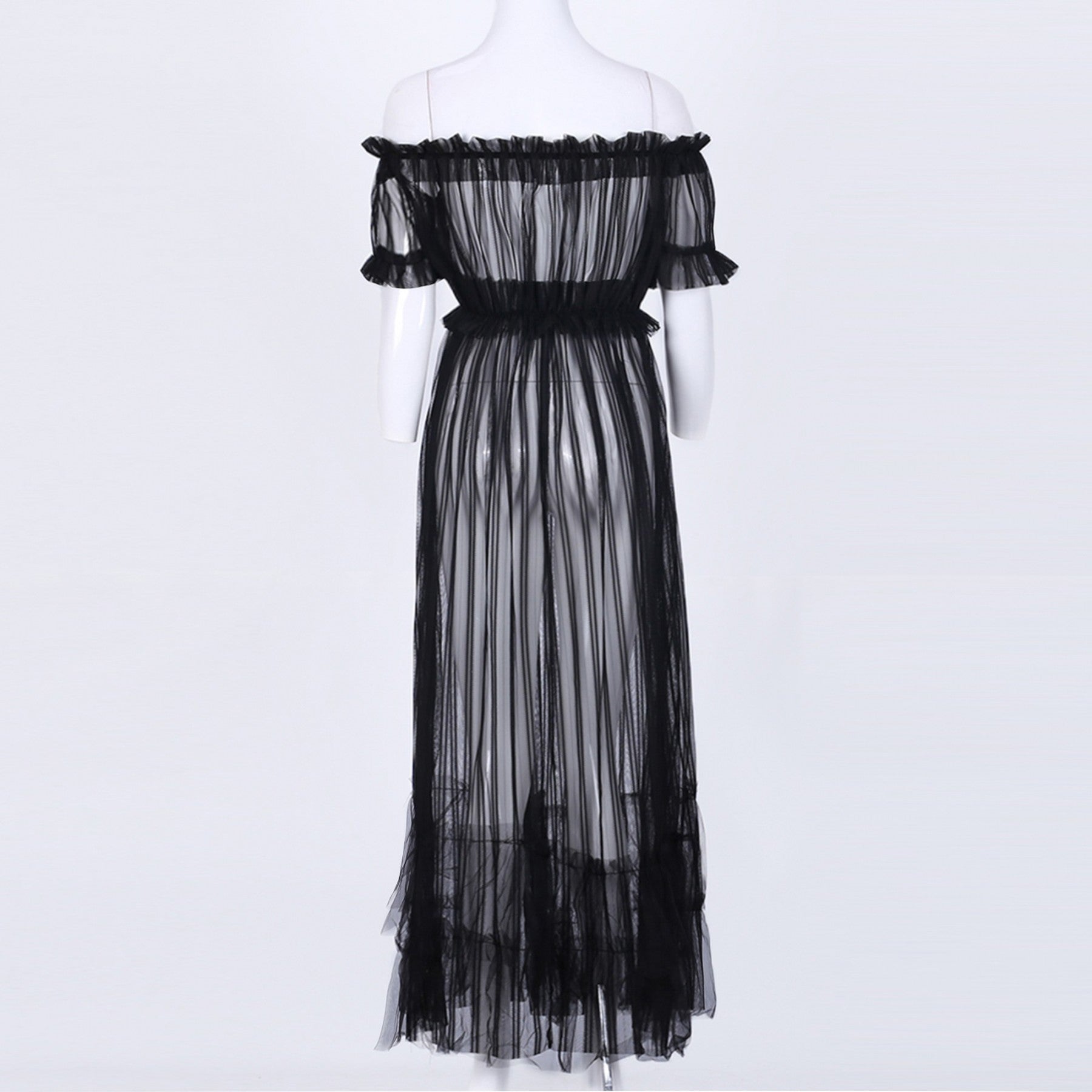 Off Shoulder Short Sleeve Lace Maxi Bodycon Dress K1962 4 in wolddress