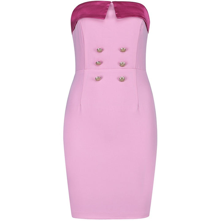 Strapless Sleeveless Mini Bodycon Dress HB6253 6 in wolddress