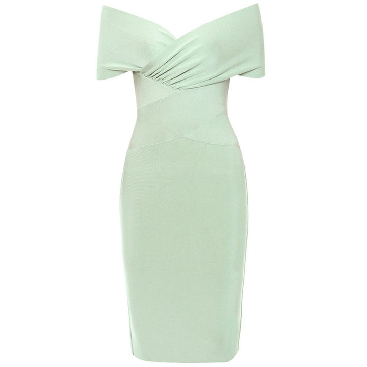 Off Shoulder Short Sleeve Elegant Bandage Dress PF19122 | Wolddress wolddress Off Shoulder Short Sleeve Elegant Bandage Dress PF19122 | Wolddress wolddress