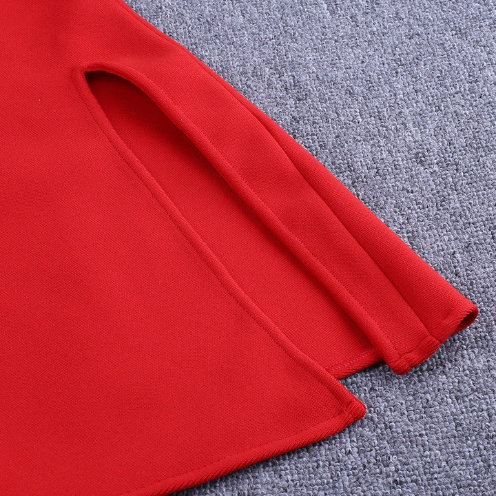 One Shoulder Sleeveless Frill Over Knee Bandage Dress PM1205 25 in wolddress